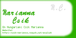 marianna csik business card